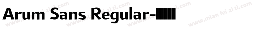 Arum Sans Regular字体转换
